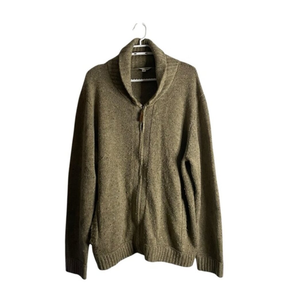 Wind River Men's Oatmeal Full Zip Cozy Knit Cardigan Sweater